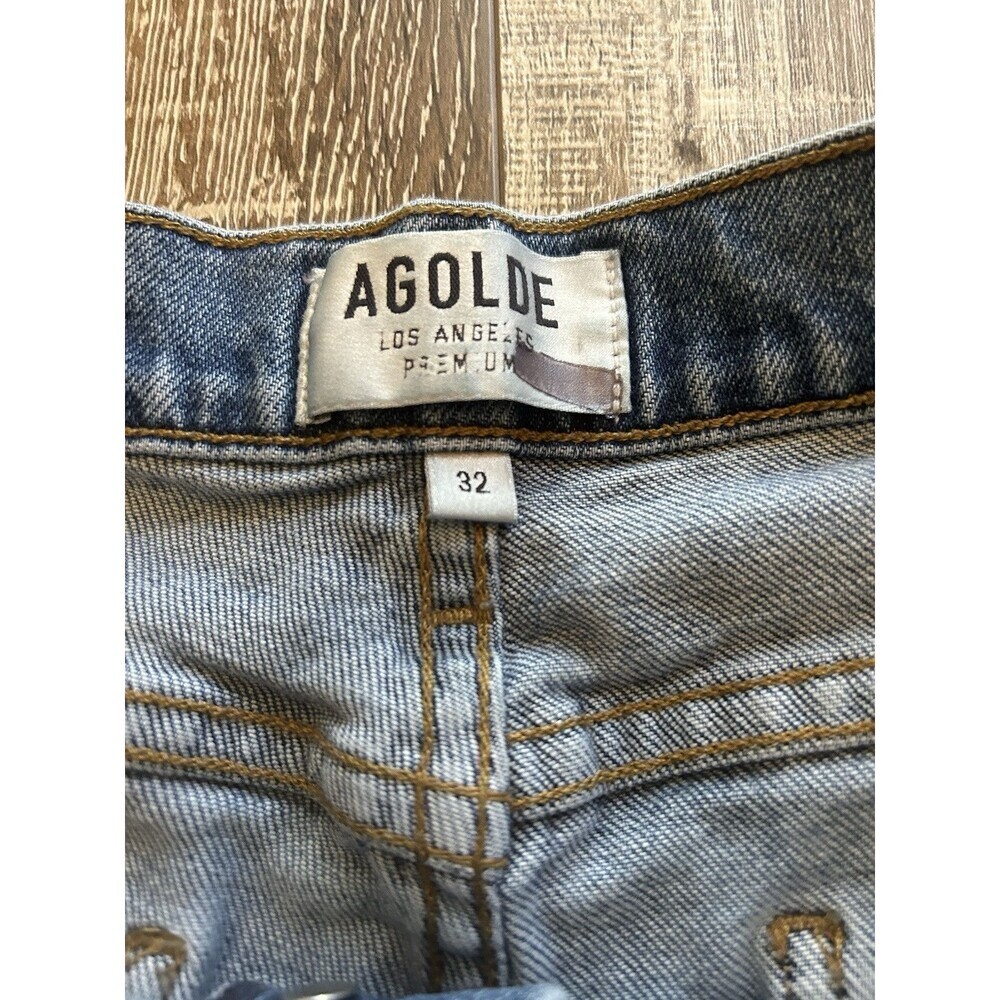 Agolde Jeans Denim Blue Medium Wash Casual Straight Leg Women's Size 32 - Picture 8 of 11